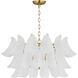 C&M by Chapman & Myers Chloe 5 Light 31.75 inch Burnished Brass Chandelier Ceiling Light