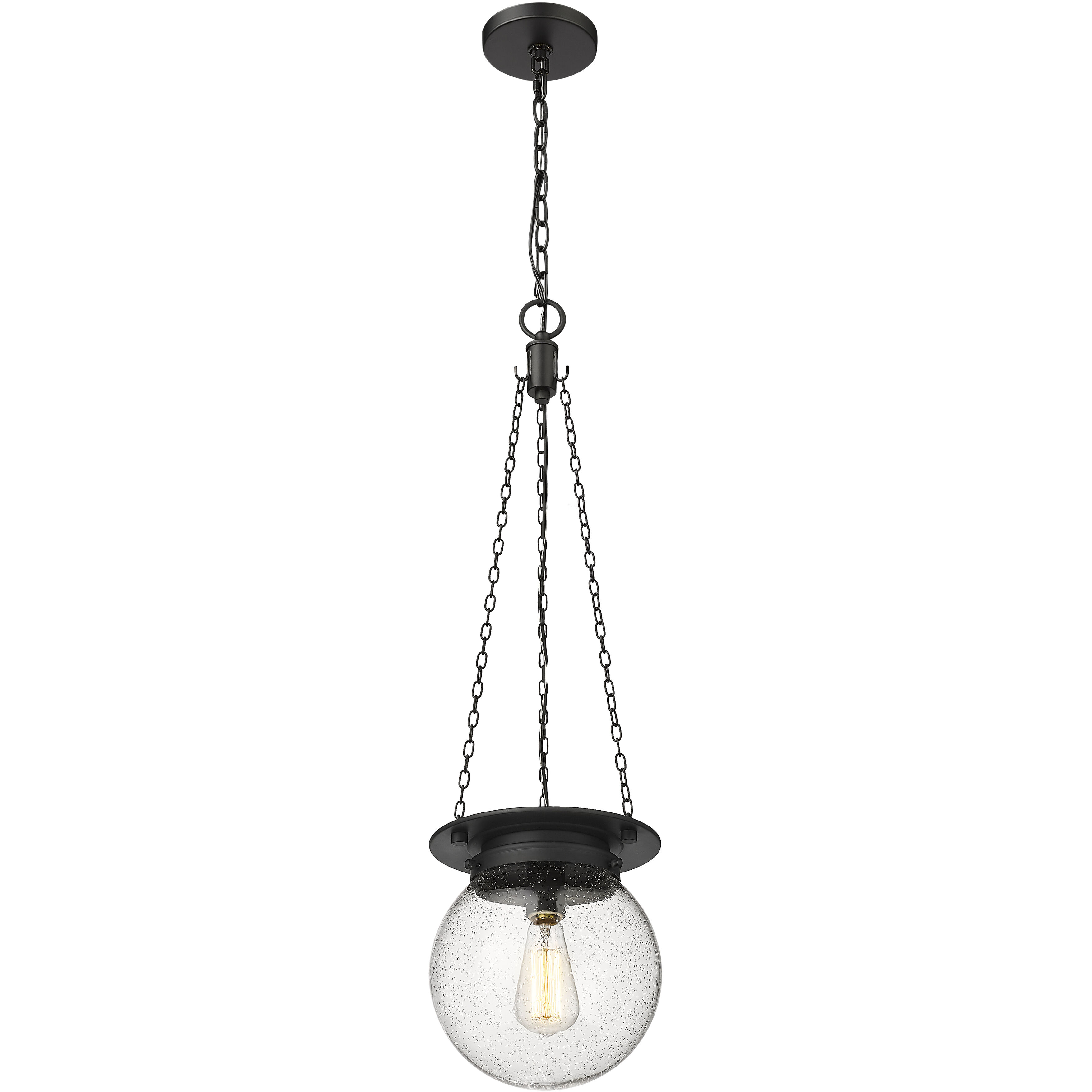 Calhoun 1 Light 9 inch Matte black Pendant Ceiling Light