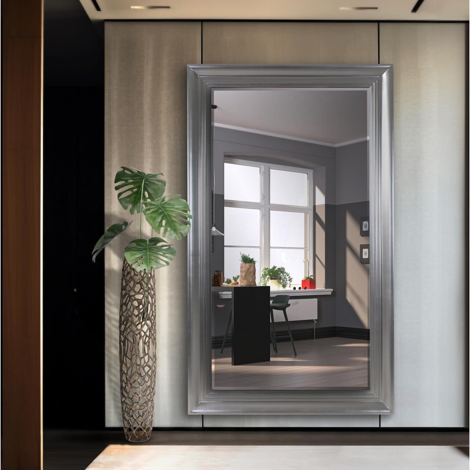 Tierney 86 X 50 inch Bright Silver Mirror