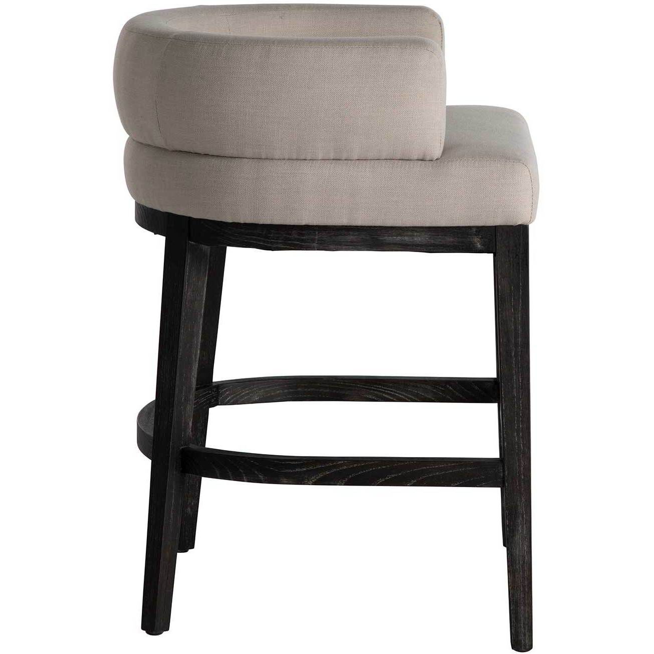 Douglas 30 inch Cerused Ash / Ivory Beige Bar Counter Stool