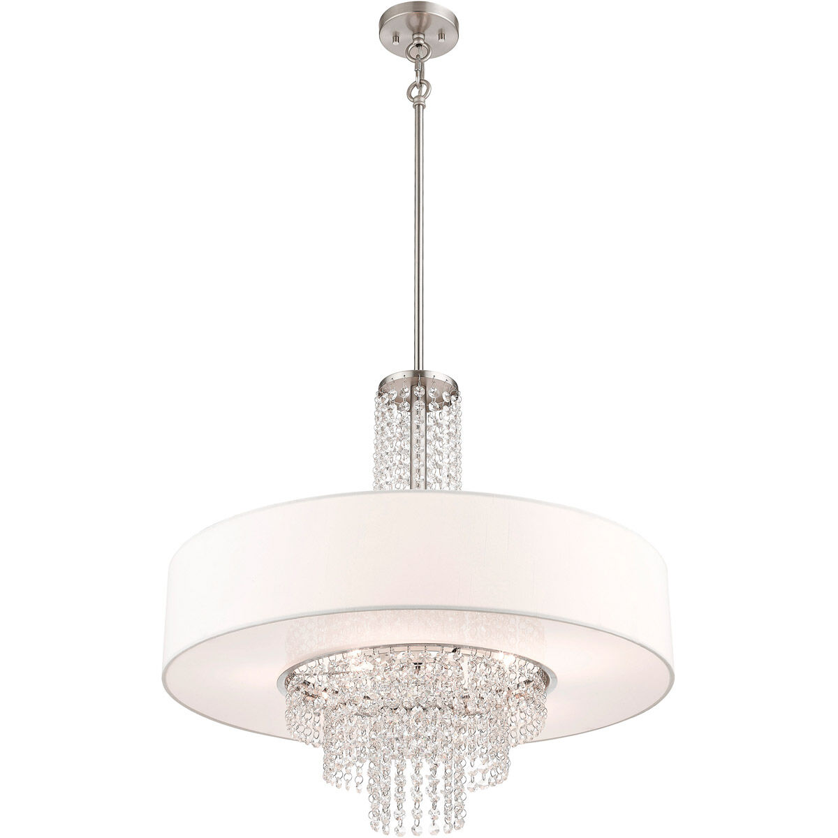 Carlisle 5 Light 25 inch Brushed Nickel Pendant Ceiling Light