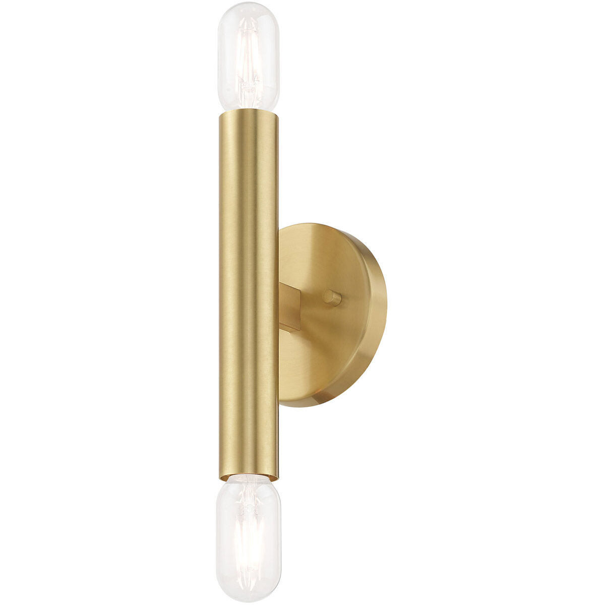 Copenhagen 2 Light 5 inch Satin Brass ADA ADA Wall Sconce Wall Light