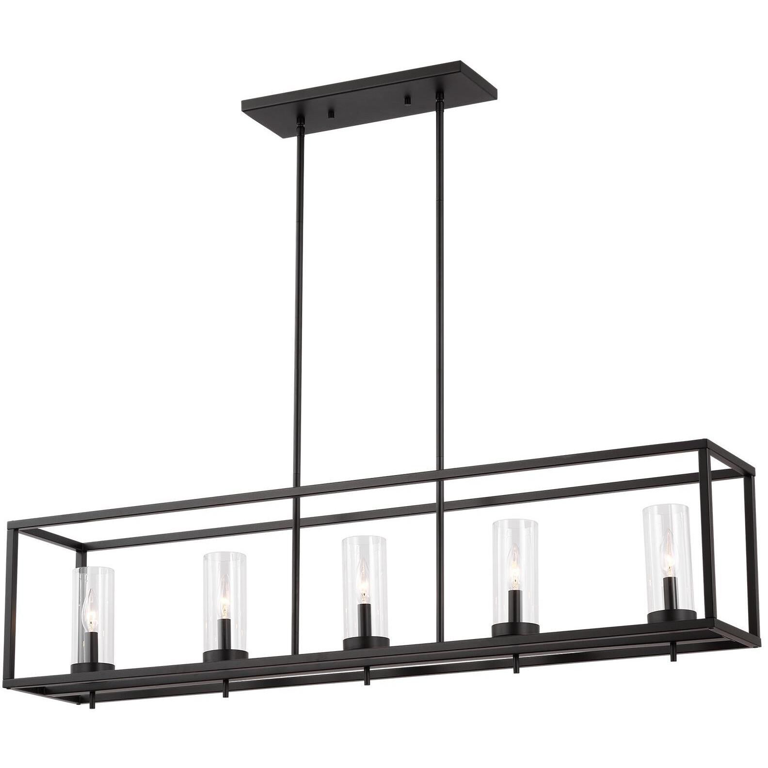 Sean Lavin Zire LED 48 inch Midnight Black Island Pendant Ceiling Light