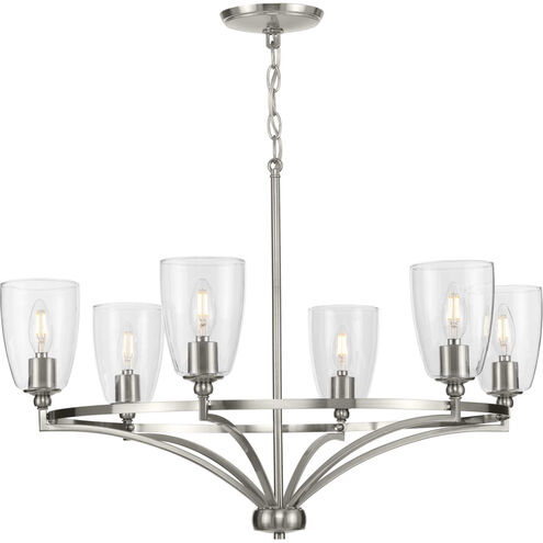 Parkhurst 6 Light 30 inch Brushed Nickel Chandelier Ceiling Light