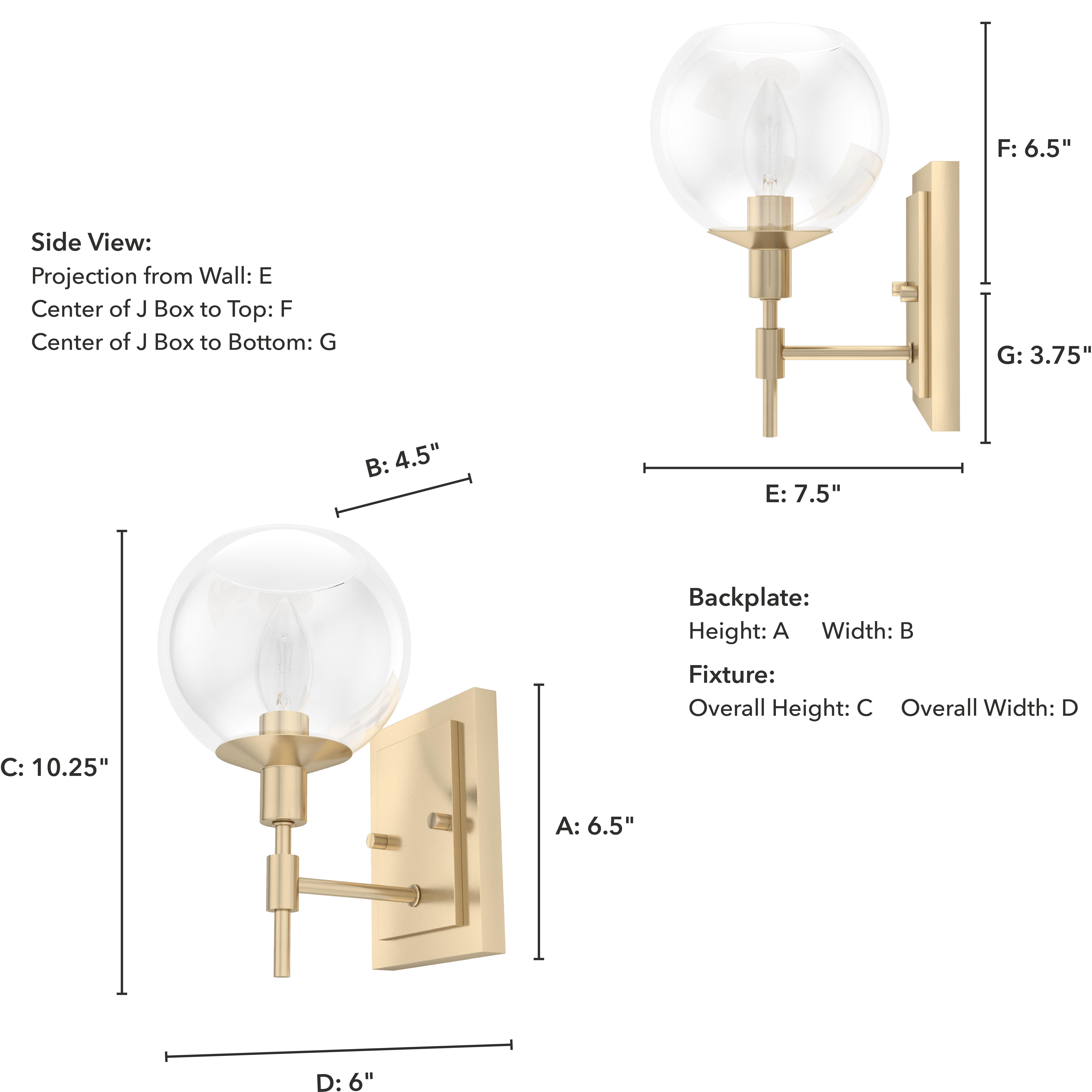Xidane 1 Light 6 inch Alturas Gold Wall Sconce Wall Light