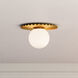 Alora Mood Plume 1 Light 11.88 inch Brushed Gold/Opal Matte Glass Flush Mount Ceiling Light
