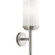 Halo 1 Light 3.94 inch Brushed Nickel Wall Sconce Wall Light