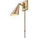 Whitmire 10.5 inch 60 watt Brushed Gold Swingarm Sconce Wall Light