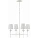 Broche 4 Light 28 inch Matte White Chandelier Ceiling Light