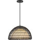 Alora Mood Bondi 1 Light 16.13 inch Matte Black Pendant Ceiling Light