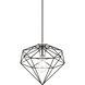 Knox 1 Light 11 inch Shiny Black with Polished Chrome Accents Pendant Ceiling Light