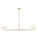 Leila 2 Light 12 inch Luxe Gold Chandelier Ceiling Light