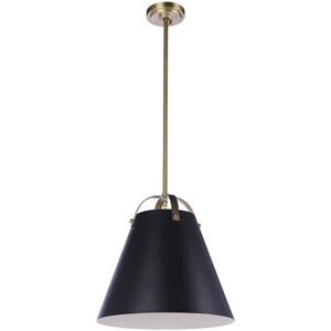 Blakely 1 Light 16 inch Black and Aged Brass Pendant Ceiling Light