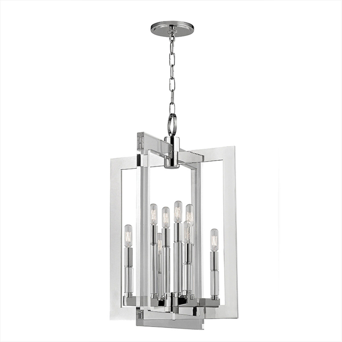 Wellington 8 Light 17.5 inch Polished Nickel Pendant Ceiling Light