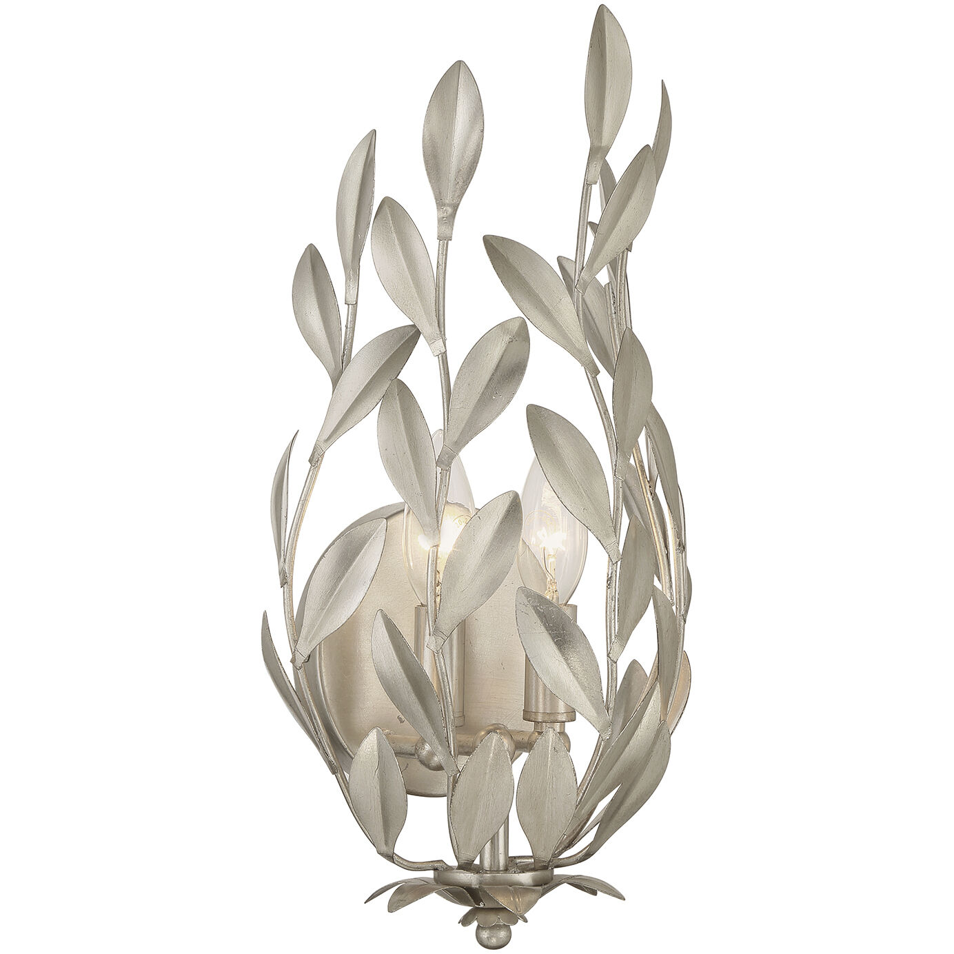 Broche Wall Sconce Wall Light in Antique Silver