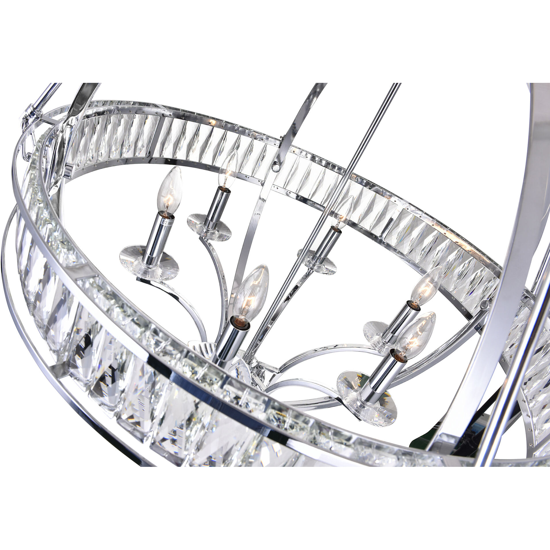 Arkansas 6 Light 30 inch Chrome Chandelier Ceiling Light