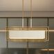 Abbey 5 Light 42.25 inch Brass and Cream Linear Chandelier Ceiling Light