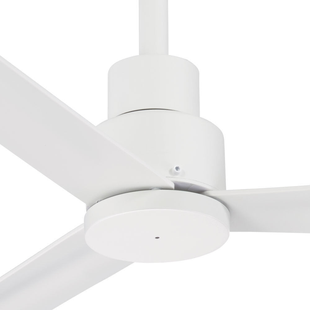 Simple 52 inch Flat White Outdoor Ceiling Fan