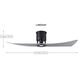 Atlas Lindsay 52 inch Textured Bronze with Walnut Blades Ceiling Fan, Atlas