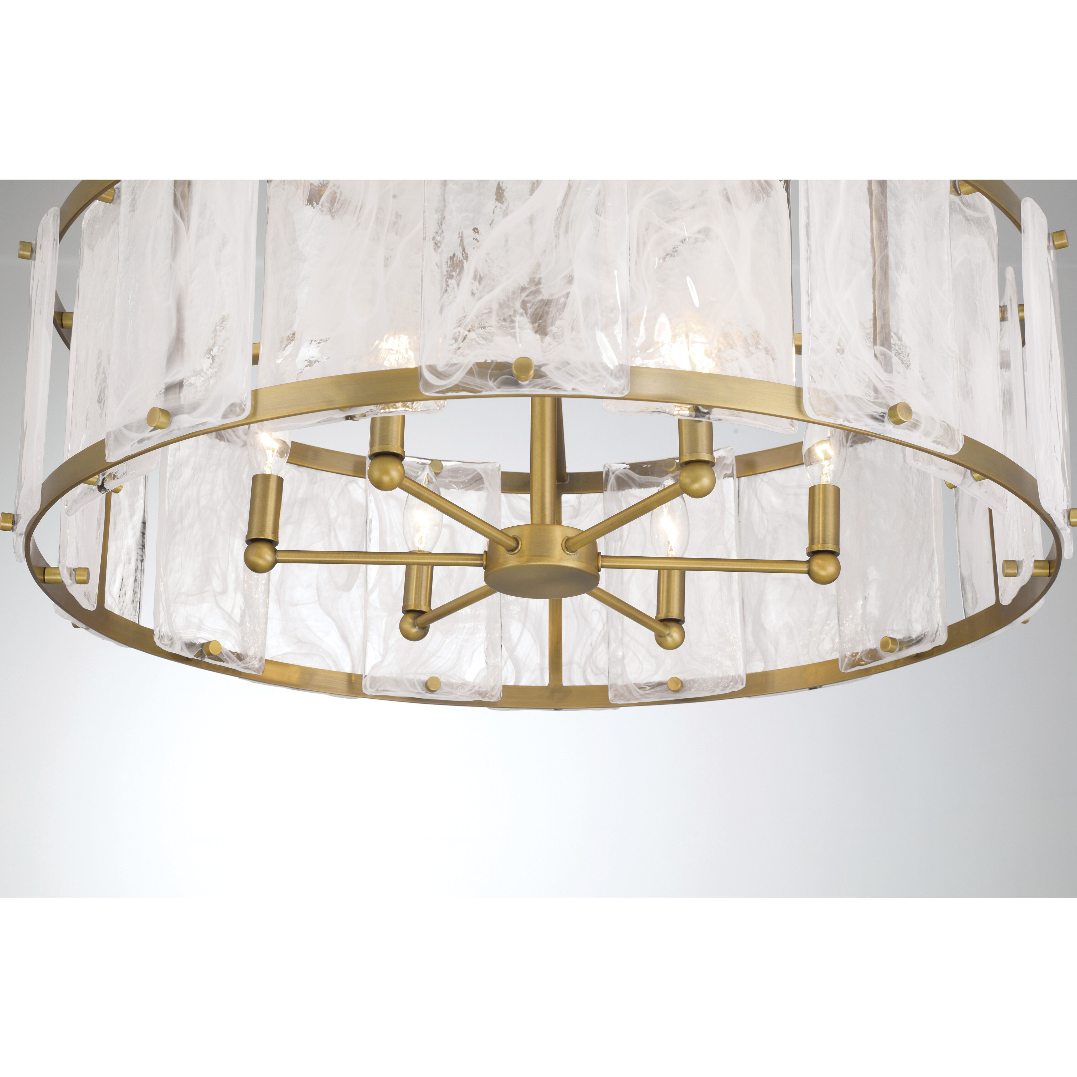 Veil 6 Light 28 inch Legacy Brass Pendant Ceiling Light