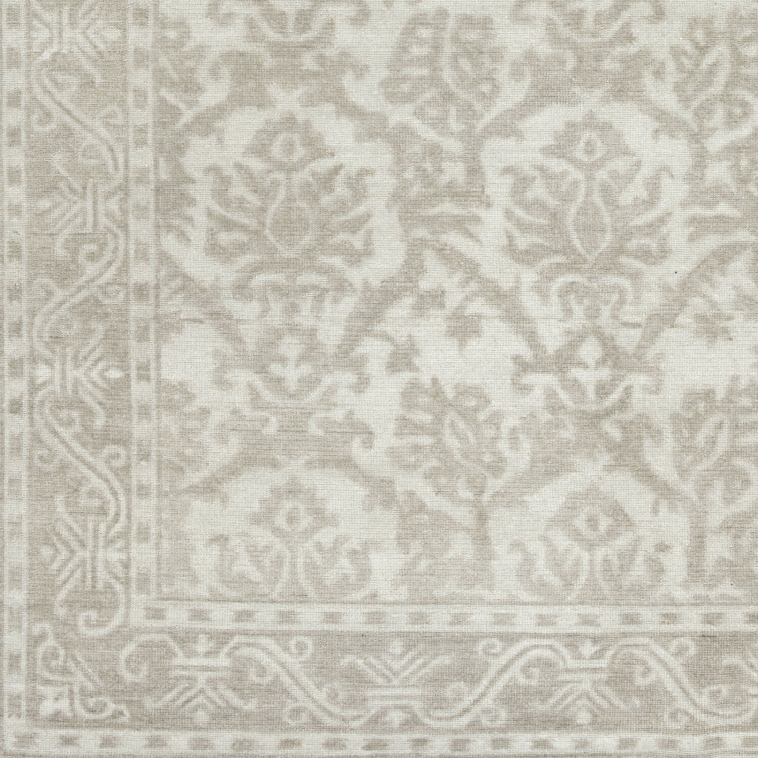 Sivas 108 X 72 inch Off-White / Medium Gray Handmade Rug