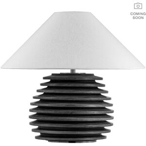 Kelly Wearstler Crenelle 19.75 inch 15.00 watt Ebonized Oak Stacked Table Lamp Portable Light