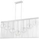 Contour 7 Light 62.75 inch White Linear Chandelier Ceiling Light