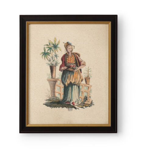 Chelsea House Brown and Antique Gold Frame Watercolor