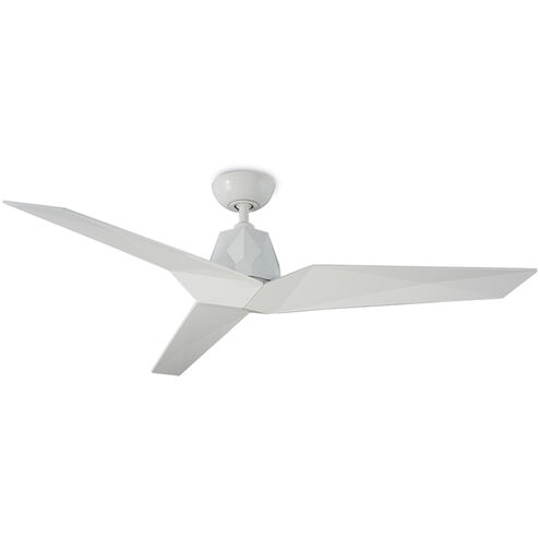 Vortex 60 inch Gloss White Downrod Ceiling Fan, Smart Ceiling Fan