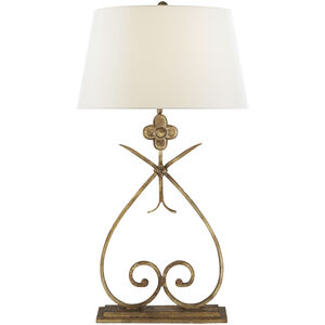 Suzanne Kasler Harper 29.5 inch 150 watt Gilded Iron Table Lamp Portable Light in Linen