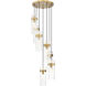 Fontaine 7 Light 19.5 inch Rubbed Brass Chandelier Ceiling Light