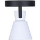 Radley 1 Light Black/White Track Lighting Ceiling Light