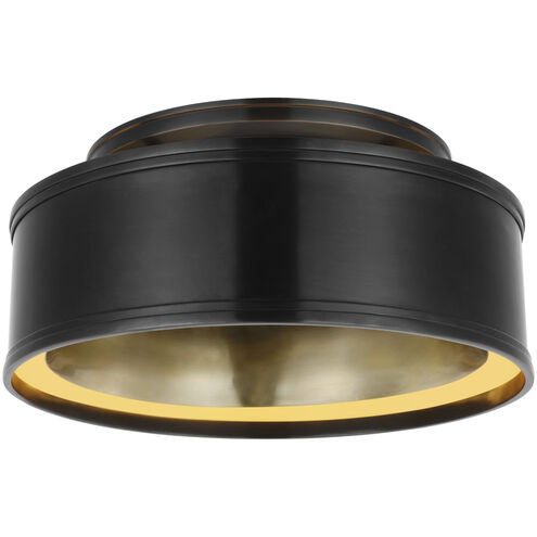 Chapman & Myers Connery LED 14 inch Bronze Flush Mount Ceiling Light