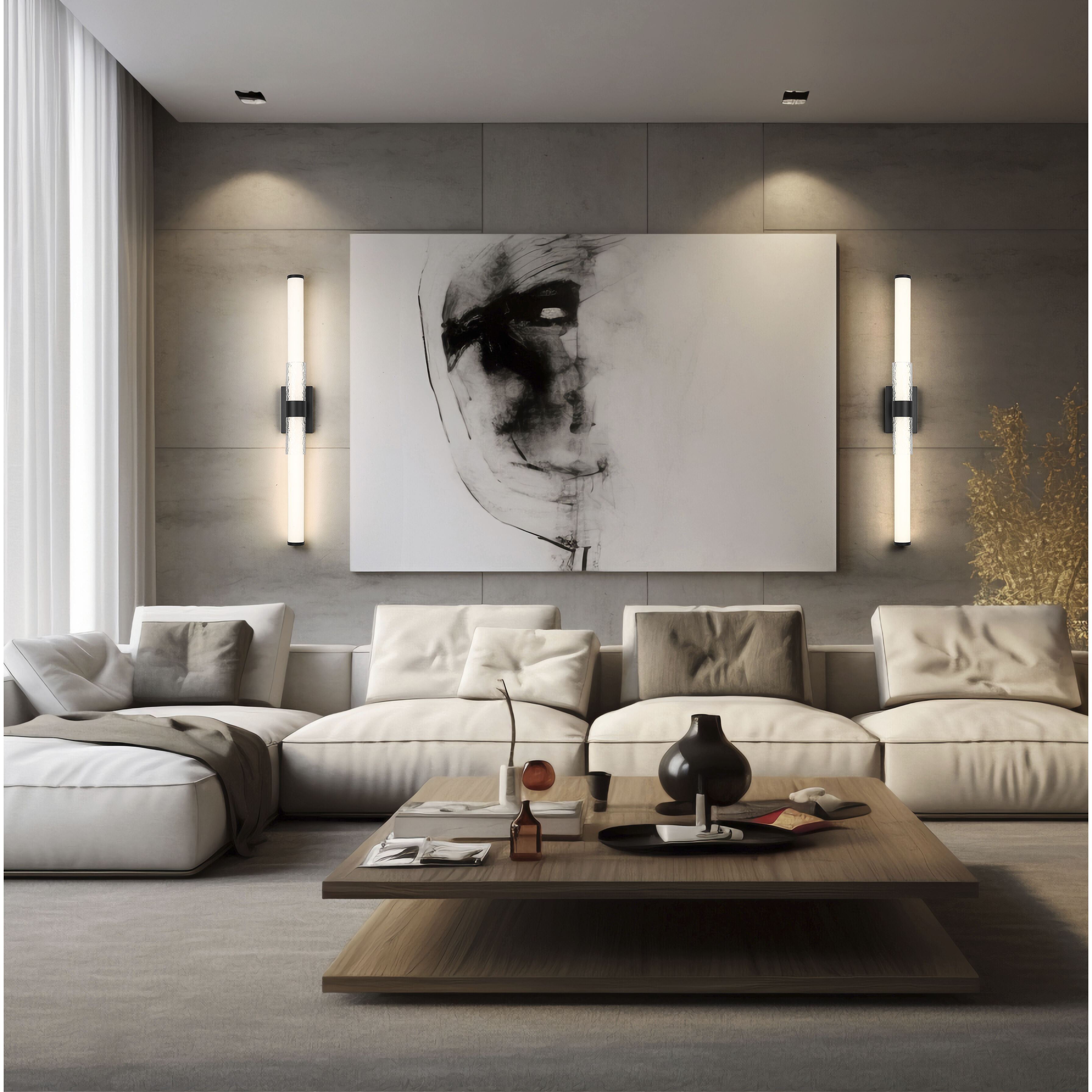 Egon LED 40 inch Matte Black Bath Vanity Light Wall Light