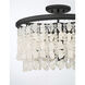 Shimmering Elegance 4 Light 20 inch Sand Coal Semi Flush Ceiling Light