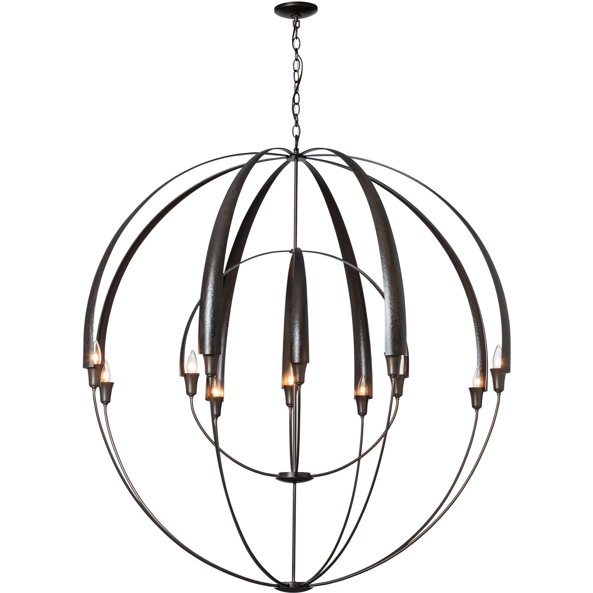 Double Cirque 12 Light 48.3 inch Dark Smoke Large Scale Chandelier Ceiling Light, Large Scale
