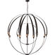 Double Cirque 12 Light 48.3 inch Dark Smoke Large Scale Chandelier Ceiling Light, Large Scale