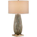 Water-borne 31.25 inch 150 watt Forest Reactive/Antique Brass Table Lamp Portable Light