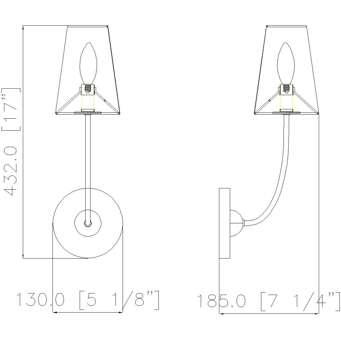 Shannon 1 Light 5.25 inch Brushed Nickel Wall Sconce Wall Light