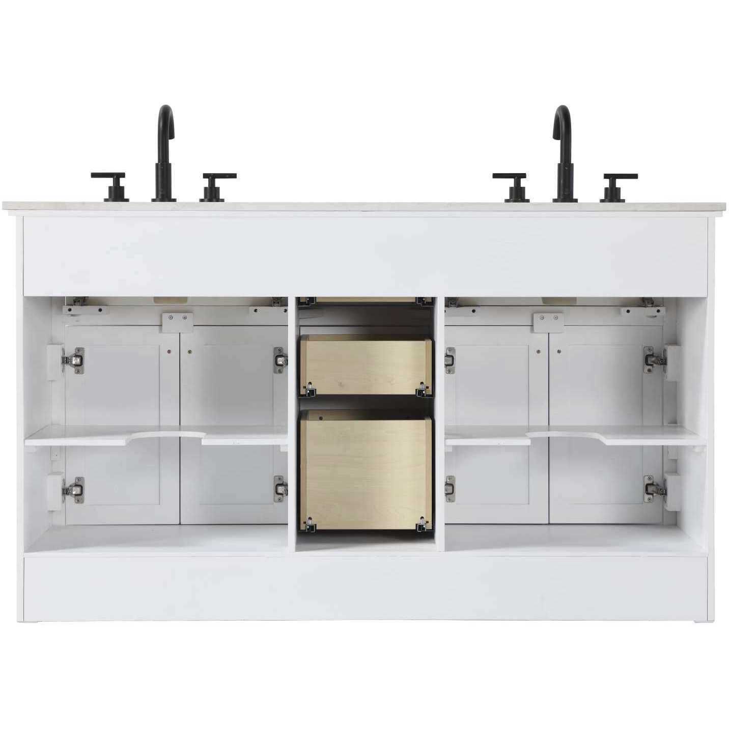 Remington 60 X 35 inch White Bathroom Vanity Cabinet