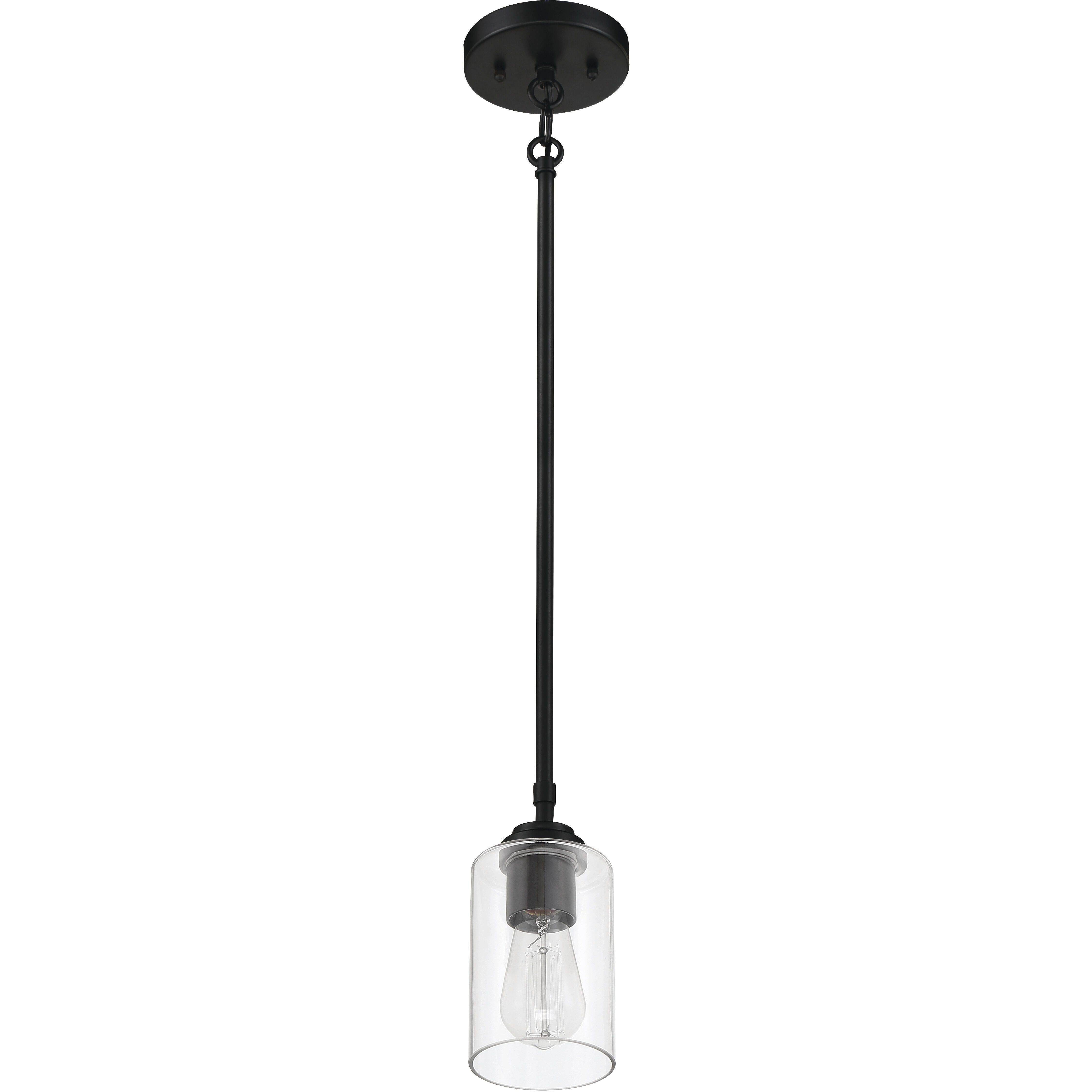 Stowe 1 Light 5 inch Flat Black Mini Pendant Ceiling Light