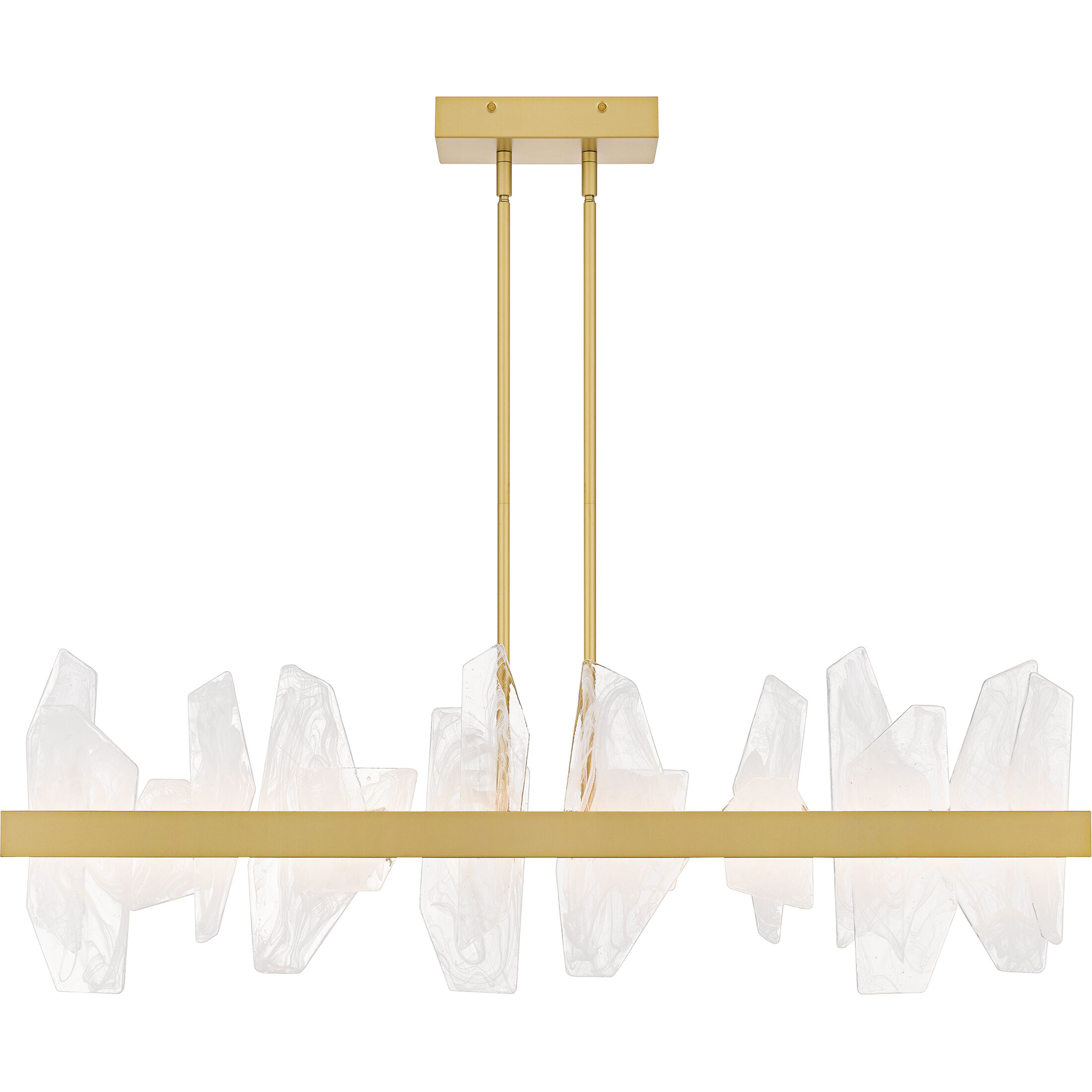 Aurelia LED 42 inch Soft Gold Linear Chandelier Ceiling Light, Medium