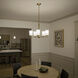 Shailene 5 Light Natural Brass Chandelier Ceiling Light, 1 Tier, Medium