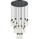 Beau 27 Light 36 inch Matte Black Chandelier Ceiling Light