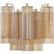 Addis 2 Light 14.5 inch Aged Brass Sconce Wall Light in Tronchi Glass Amber