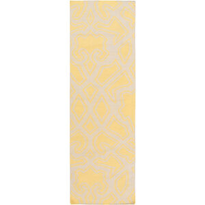 Paddington 96 X 30 inch Bright Yellow, Beige Rug