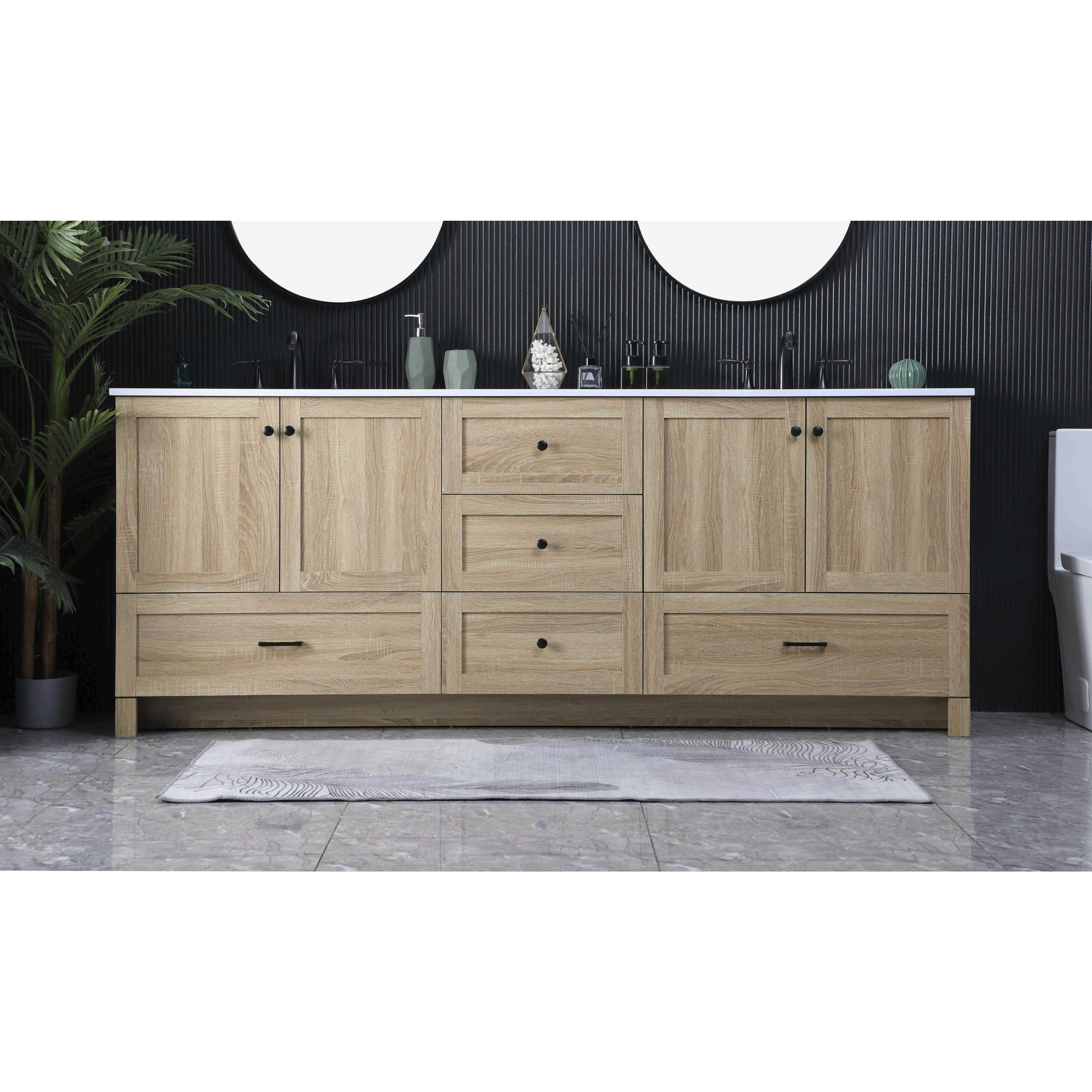 Soma 84 X 34 inch Mango Wood Bathroom Vanity Cabinet