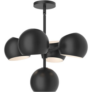 Willow 5 Light 18 inch Matte Black Chandelier Ceiling Light