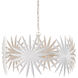 Bismarkia 6 Light 30 inch Gesso White Chandelier Ceiling Light, Small, Marjorie Skouras Collection