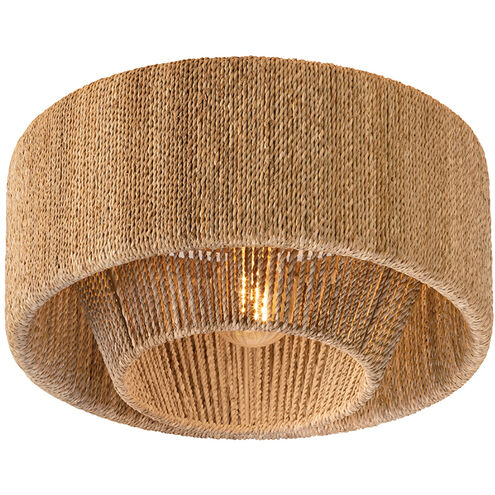 Coe 1 Light 16 inch Vintage Gold Leaf Flush Mount Ceiling Light